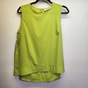 Coolibar Women's St. Tropez Swing Tank Top Med‎ Keyhole Back Hi-Lo Hem Logo